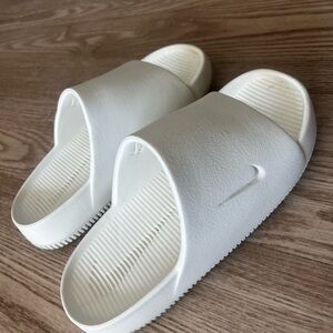 Nike White Slide Sandals